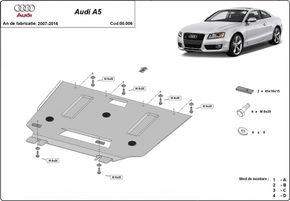 Protection de la boîte de vitesse Audi A5