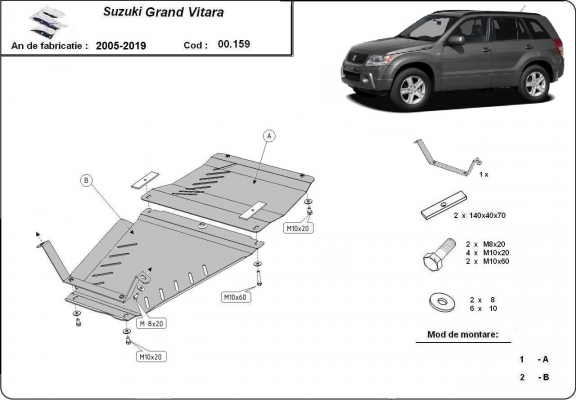 Protection sous moteur Suzuki Grand Vitara - forfait promotionnel