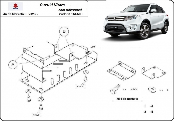 Protection sous moteur Suzuki Vitara - forfait promotionnel aluminium