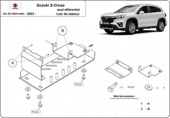 Protection sous moteur Suzuki S-Cross - forfait promotionnel aluminium