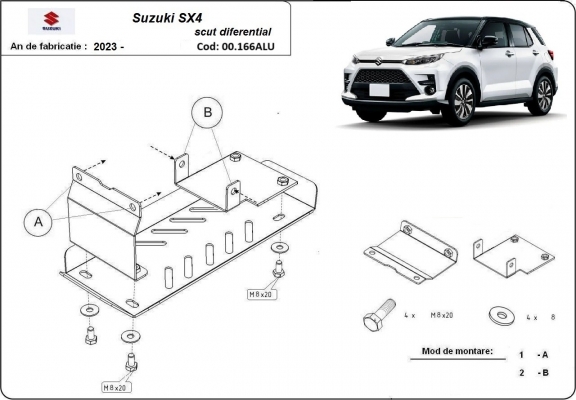 Protection sous moteur Suzuki SX 4 - forfait promotionnel aluminium