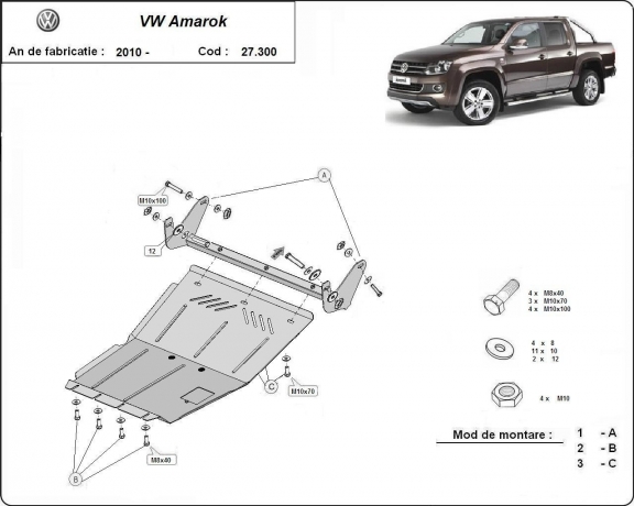 Protection Sous Moteur Volkswagen Amarok