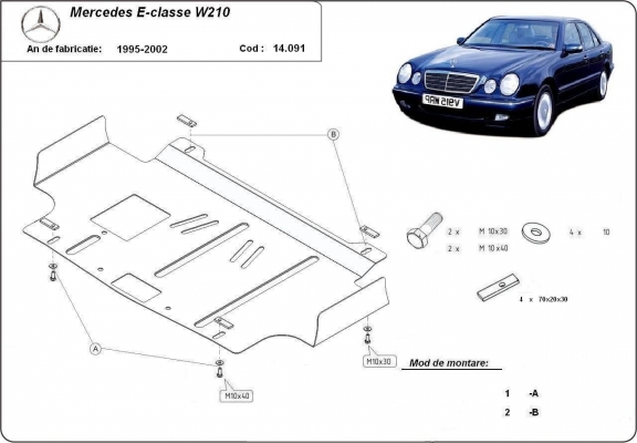 Protection Sous Moteur Mercedes E-Classe W210