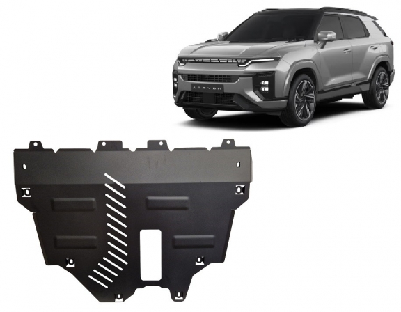 Protection sous moteur et de la radiateur KGM Actyon