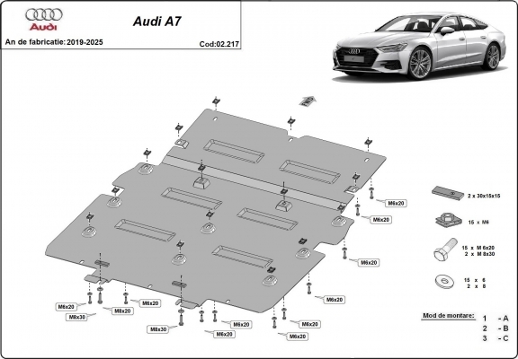 Protection de la boîte de vitesse Audi A7 A7