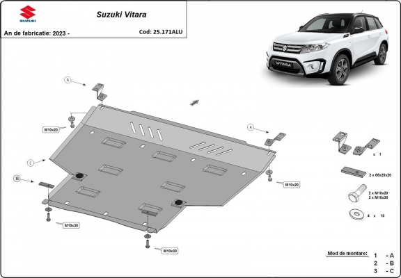 Protection sous moteur et de la boîte de vitesse Suzuki Vitara