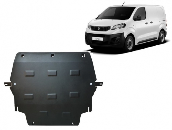 Protection sous moteur et de la boîte de vitesse Peugeot Expert - traverse avec couvercle en plastique