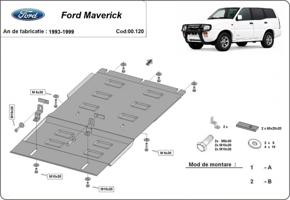 Protection de la boîte de vitesse Ford Maverick 
