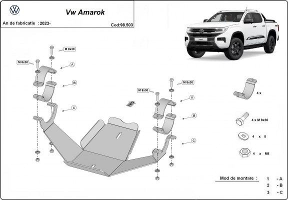 Protection du différentiel Volkswagen Amarok