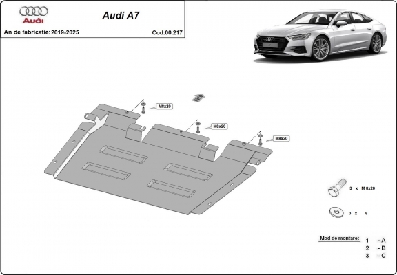 Protection de la boîte de vitesse Audi A7 A7