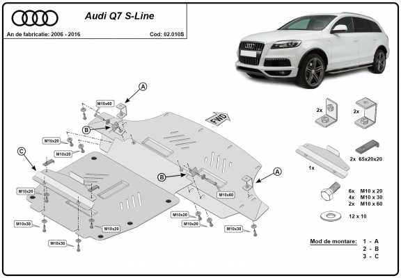 Protection Sous Moteur  Audi Q7 S-Line
