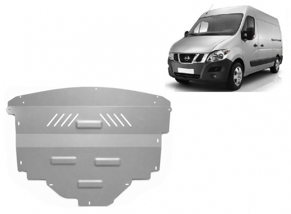 Protection sous moteur et de la boîte de vitesse Nissan Interstar - Aluminium 