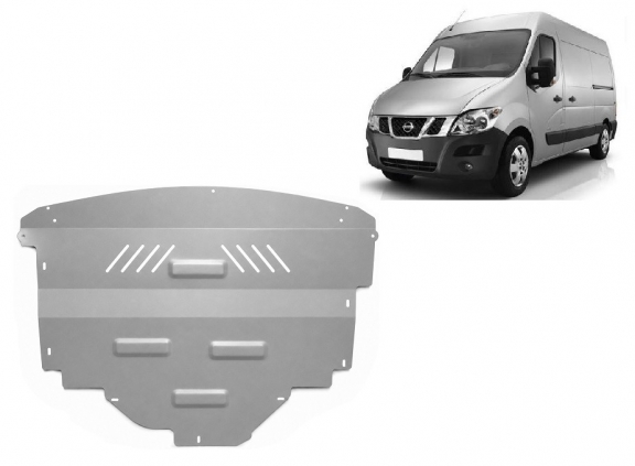 Protection sous moteur et de la boîte de vitesse Nissan NV400 - Aluminium 