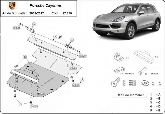Protection Sous Moteur Porsche Cayenne