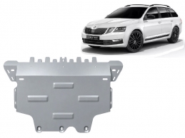 Aluminium protection sous moteur et de la boîte de vitesse Skoda Octavia 3