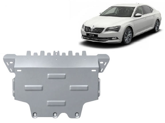 Aluminium protection sous moteur et de la boîte de vitesse Skoda Superb III