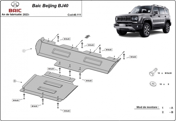 Protection Sous Moteur Baic Beijing BJ40