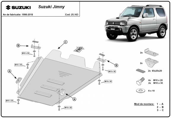 Protection de la  boîte de transfert Suzuki Jimny