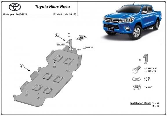 Protection de réservoir Toyota Hilux Revo