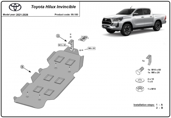 Protection de réservoir Toyota Hilux Invincible