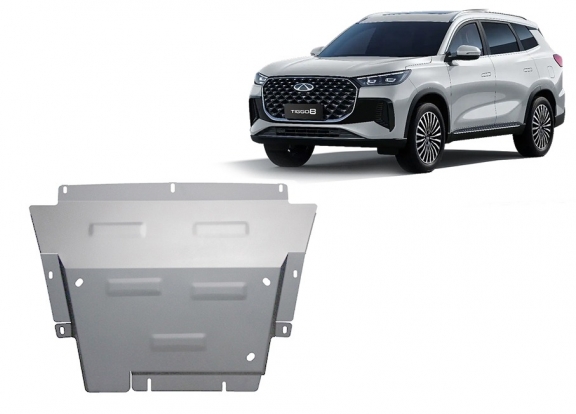 Protection sous moteur et de la boîte de vitesse  Chery Tiggo 8 - Aluminium  