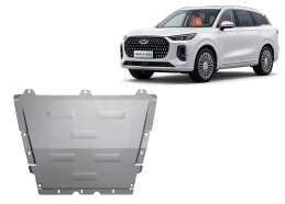 Protection sous moteur et de la boîte de vitesse  Chery Tiggo 9 - Aluminium  