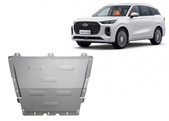 Protection sous moteur et de la boîte de vitesse  Chery Tiggo 9 - Aluminium  