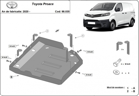 Protection réservoir AdBlue Toyota Proace