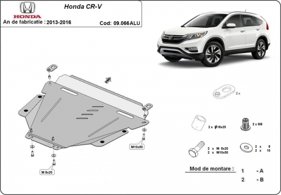 Aluminium protection sous moteur et de la boîte de vitesse Honda CR-V 