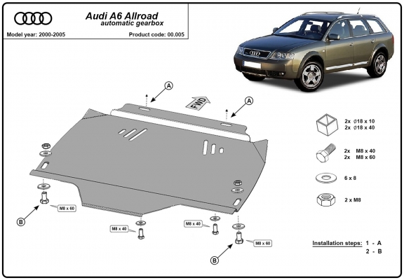 Protection de la boîte de vitesse Audi Allroad A6- automatique