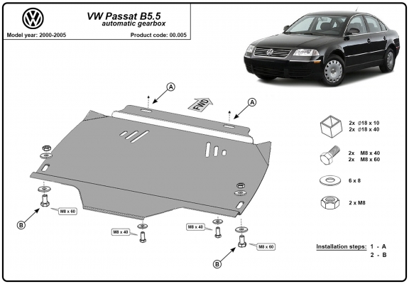 Protection de la boîte de vitesse VW Passat  B5, B5.5- automatique