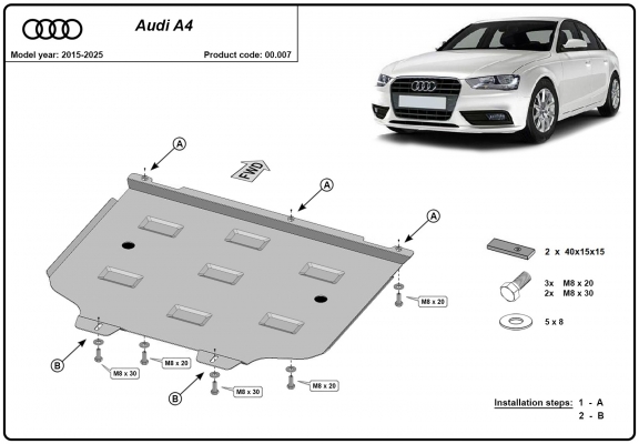Protection de la boîte de vitesse Audi A4 B9