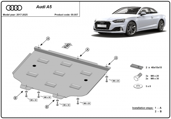 Protection de la boîte de vitesse Audi A5