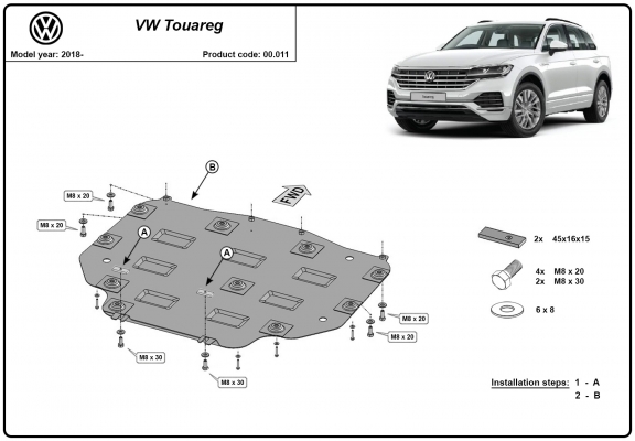 Protection de la boîte de vitesse VW Touareg