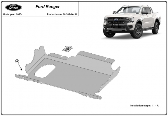 Protection sous moteur  Ford Ranger Aluminium