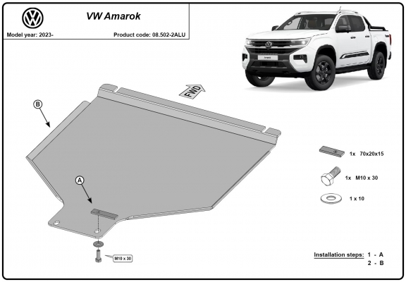 Aluminium protection de la boîte de vitesse Volkswagen Amarok