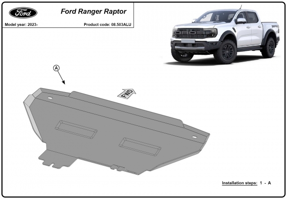 Aluminium protection de radiateur Ford Ranger Raptor