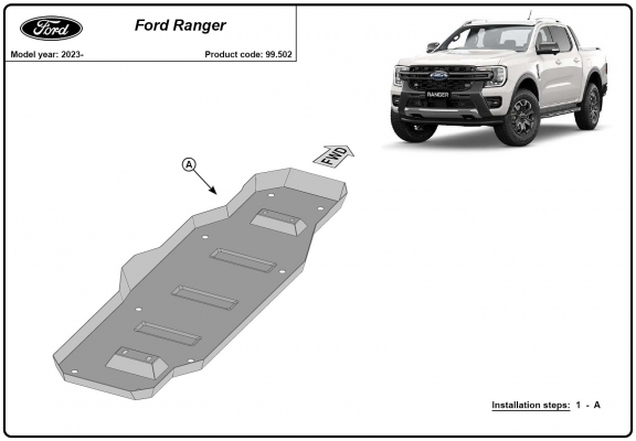 Protection de réservoir Ford Ranger (MB3G9A147CF; 2643728)