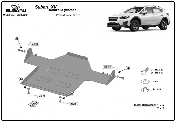 Protection de la boîte de vitesse automatique Subaru XV