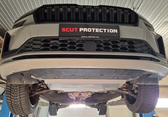 Aluminium protection sous moteur et de la boîte de vitesse Skoda Kodiaq