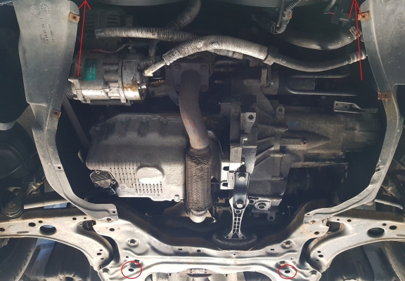 Aluminium protection sous moteur et de la boîte de vitesse Audi A3