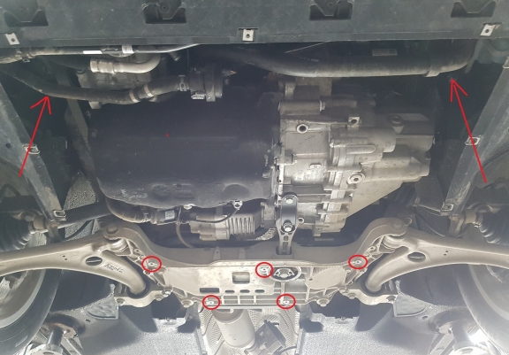 Aluminium protection sous moteur et de la boîte de vitesse Audi Q2
