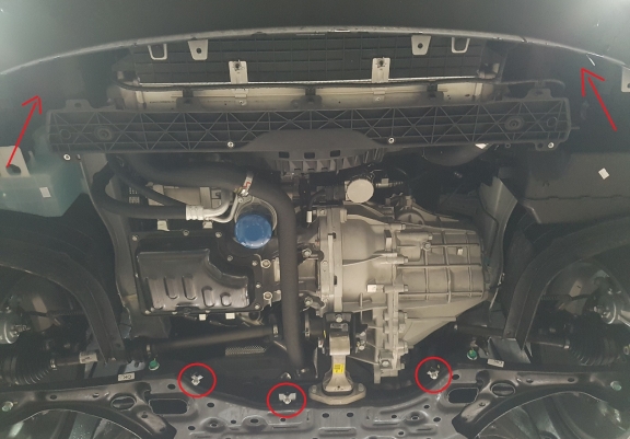 Aluminium protection sous moteur et de la boîte de vitesse Kia C eed