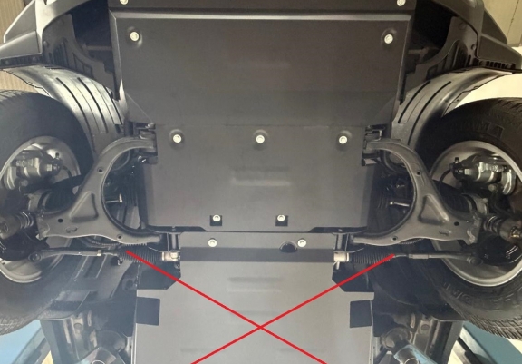 Protection sous moteur et de la radiateur KGM Musso 