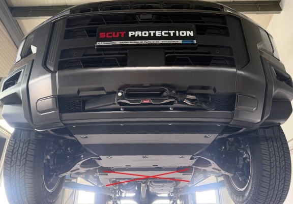 Protection sous moteur et de la radiateur KGM Musso 