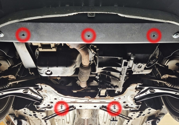 Protection sous moteur et de la boîte de vitesse Ford KA